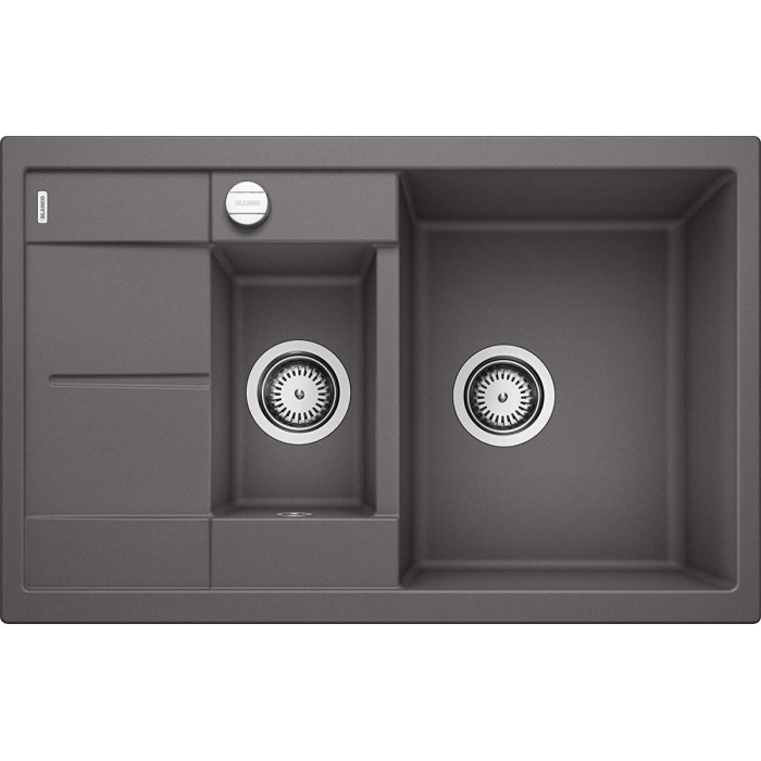 Stoneware (granite) sink BLANCO METRA 6 S Compact, 78x50 cm, Stone gray
