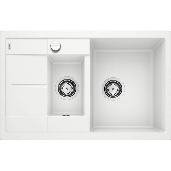 Мойка из керамогранита (гранит) BLANCO METRA 6 S Compact, 78x50 см, Белый