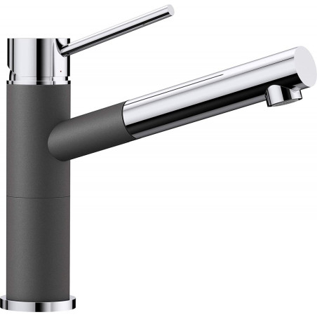 - Maišytuvas BLANCO ALTA-S Compact, akmens pilka/chromuotas su ištraukiamu snapeliu