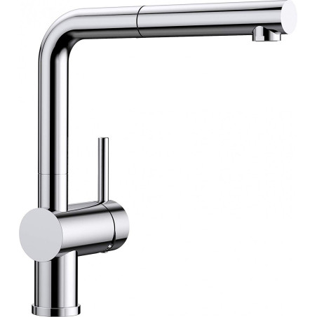 Kitchennis (izlietnes) jaucējkrāns BLANCO Linus-S, hromēts ar ievelkamu izteku