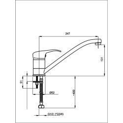Faucet kitchen-sink rubineta P-20 Star (BK) Black, P00061