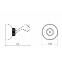 Shower head timbre RUBINETA Double-sided metal