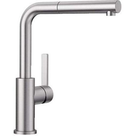 Kitchen (sink) faucet BLANCO LANORA-S, stainless steel, with retractable beak
