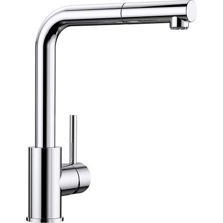 Kitchen (sink) faucet BLANCO MILA-S, chrome-plated, with retractable hose