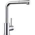 Kitchen (plautuvės) maišytuvas BLANCO MILA-S, chromuotas, su ištraukiama žarnele