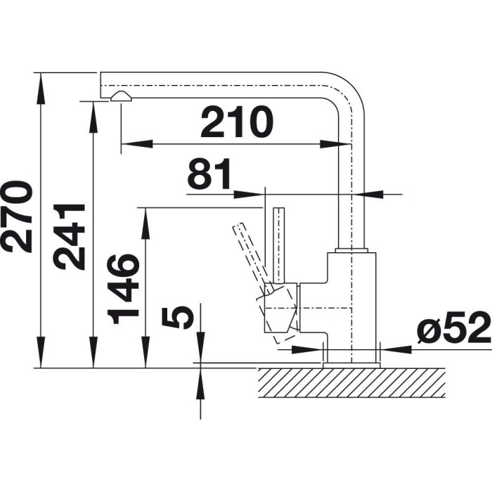 Kitchen (sinks) faucet BLANCO MILA, chrome plated