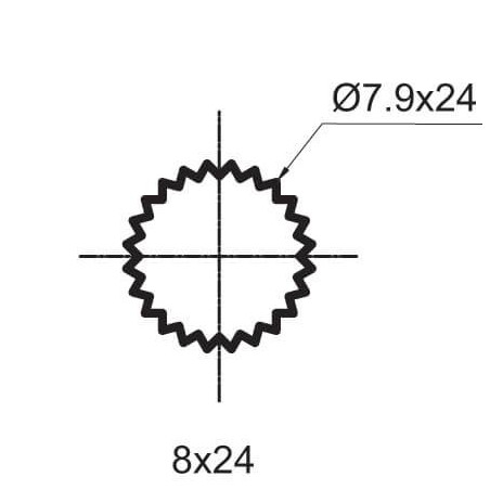 Для клапанного смесителя RUBINETA, 3/8"" (8x24), 664002