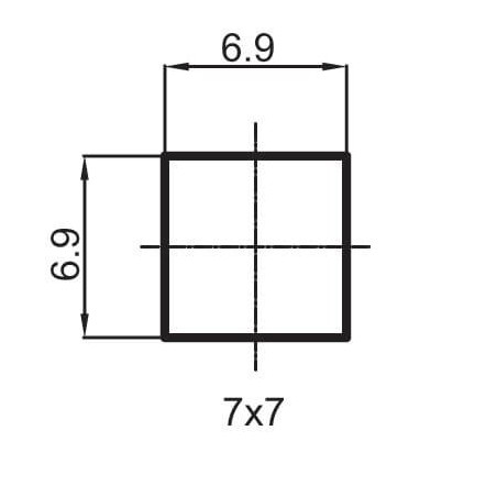 Vožtuvų maišytuvui RUBINETA, 1/2"" (7x7), 664021