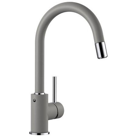 Kitchen (sink) faucet BLANCO MIDA-S, aluminum metal with retractable hose