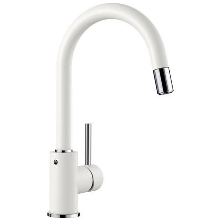 Kitchennis (plautuvės) maišytuvas BLANCO MIDA-S, white su ištraukiama žarnele