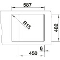Nerūsējošā tērauda izlietne BLANCO TYPE 45 S Mini, 60.5x50 cm, matēta virsma