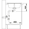 Roostevabast terasest valamu BLANCO TYPE 45 S Mini, 60.5x50 cm, Matt pind