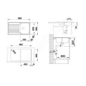 Roostevabast terasest valamu BLANCO TYPE 45 S, 86x50 cm, matt pind