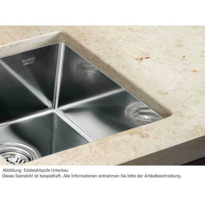 Izlietne BLANCO CLARON 500-U, 54x44 cm uzstādīta zem darba virsmas