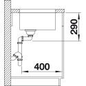 Мойка BLANCO ANDANO 700-U, 74x44 см, Под столешницей не установлен эксцентриковый клапан
