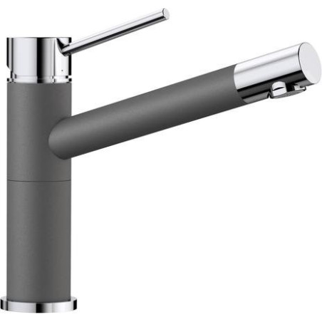Kitchennis (izlietne) jaucējkrāns BLANCO ALTA Compact, akmens pelēks/hromēts