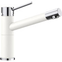 Kitchennis (valamu) kraan BLANCO ALTA Compact, valge /kroomitud