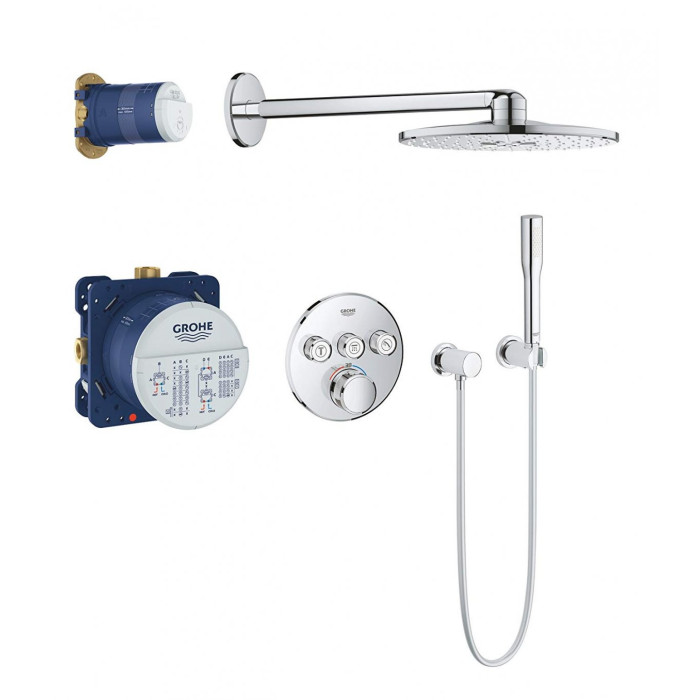 Pirmssienas termostata dušas komplekts GROHE Grohtherm SmartControl, 34705000