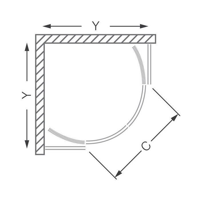 Shower cabin ROLTECHNIK LLR2 80 x 80 cm