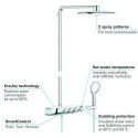 Thermostatic rain shower system GORHE Rainshower SmartControl 360 Duo with hand shower Power&Soul, 115 26250000