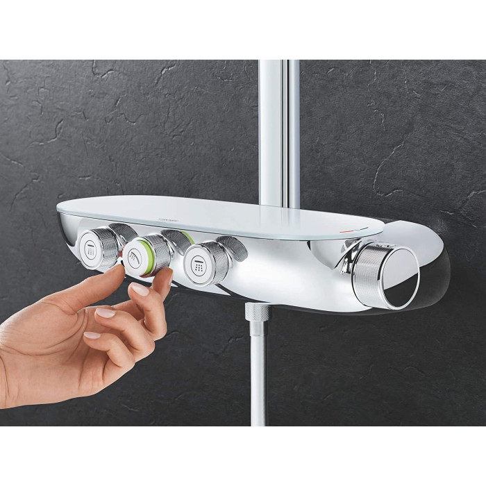 Termostata lietus dušas sistēma GORHE Rainshower SmartControl 360 Duo ar rokas dušu Power&Soul, 115 26250000