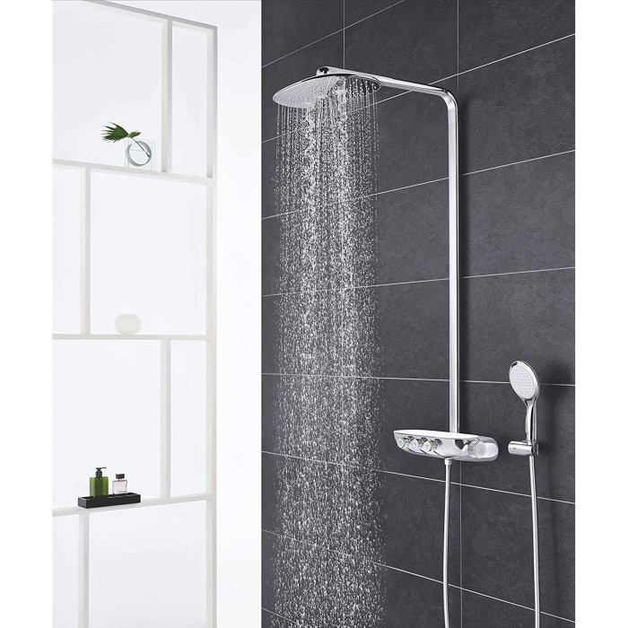 Termostata lietus dušas sistēma GORHE Rainshower SmartControl 360 Duo ar rokas dušu Power&Soul, 115 26250000