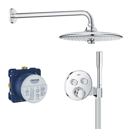 Seinale paigaldatav termostaatdušikomplekt GROHE Grohtherm SmartControl, 34744000