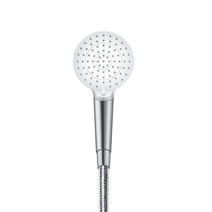 Dušo komplektai HANSGROHE Crometta 100 White/Chrome, 2 funkijos, (Įvairių ilgių pasirinkimas)