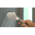 Dušo komplektai HANSGROHE Crometta 100 White/Chrome, 2 funkijos, (Įvairių ilgių pasirinkimas)
