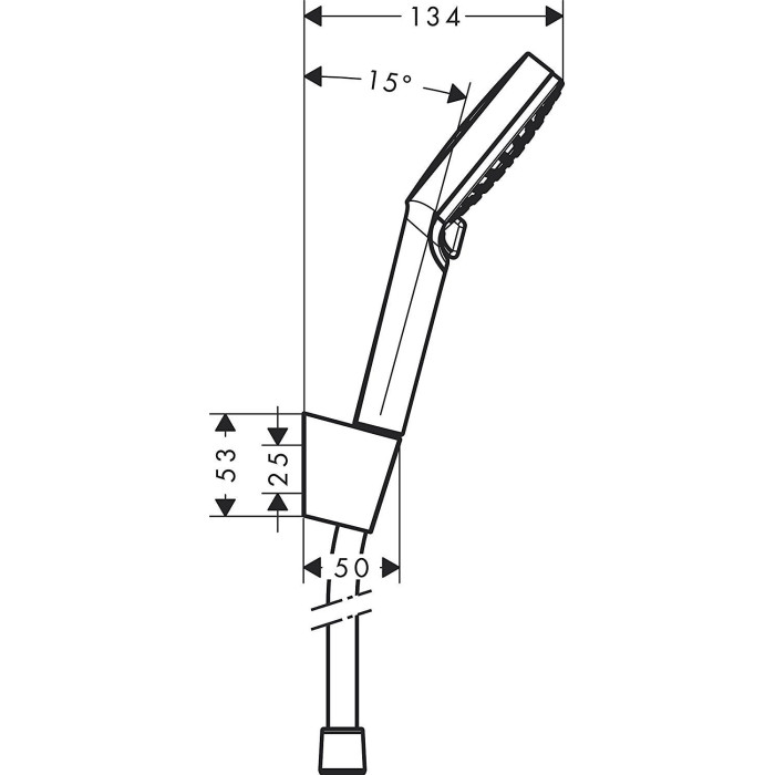 Dušikomplektid HANSGROHE Crometta 100 White/Chrome, 2 funkies, (Valik erineva pikkusega)