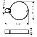 Soapbox for shower stand HANSGROHE Casetta'C, 28678000