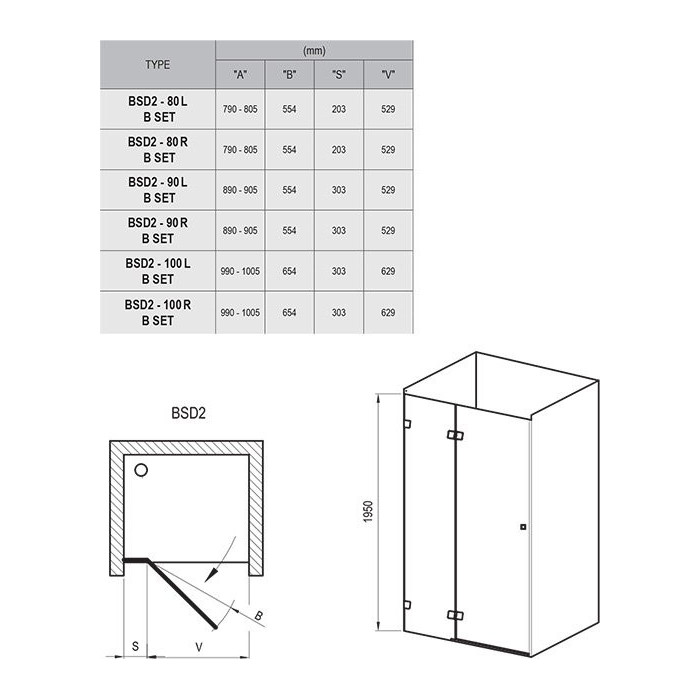 Shower doors RAVAK Brilliant BSD2