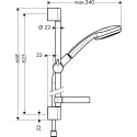 Комплекты душевых подставок HANSGROHE Croma 100 Vario / Unica'C 65 см, с мыльницей, 27772000