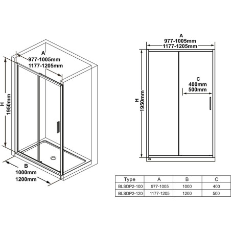 Shower doors RAVAK Blix Slim BLSDP2