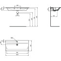 Washbasin furniture suspended Connect Air VANITY BASIN 104 cm
