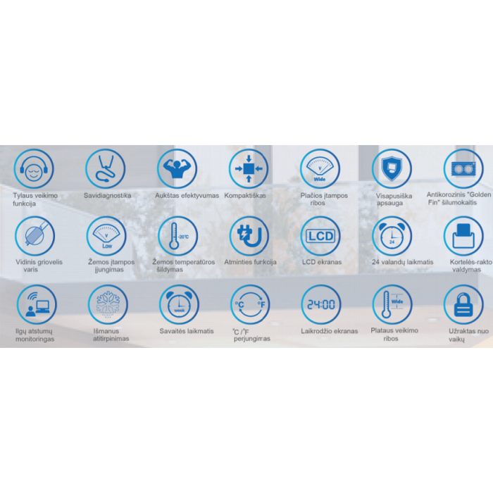 Shiluma sūkņa gaiss - ūdens GREE Versati II 8.0 / 7.0 kW