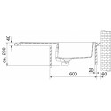 Мойка из керамогранита (гранит) FRANKE MARIS MRG 611-100XL, серый камень