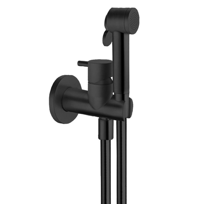 Bidet shower with progressive mixer CRISTINA, black-matte