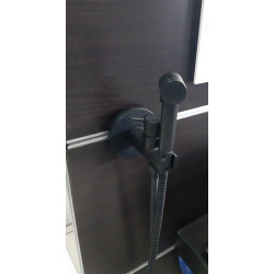 Bidet shower with progressive mixer CRISTINA, black-matte