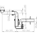 Сифон компактный для умывальника с фильтром, без клапана HL 1 1/4"" x 32 мм, HL137/32