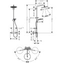 Termostatinė lietaus dušo sistema HANSGROHE Croma Select S 280 1jet, 26890670