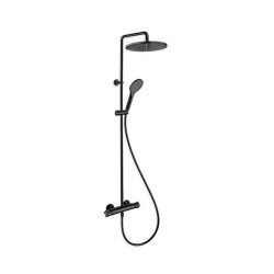 Thermostatic shower system with manual shower CRISTINA, black-matte