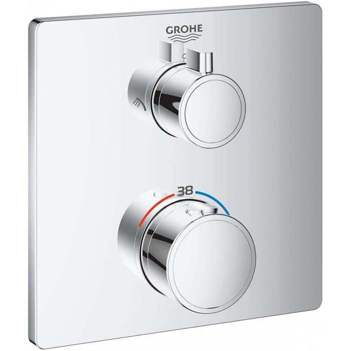 Apakšsienu dušas sistēma GROHE Grohtherm Cosmopolitan 210 ar termostatu, 34734000