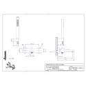 Faucet for bath BUGNATESE Tetris, chromed / scrubbed nickel / black-matte