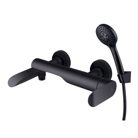 Смеситель для ванны RUBINETA ULTRA-10/K (SW) (BK), черный-матовый