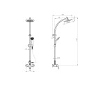 Shower column set RUBINETA Stream + P-15 asterisk