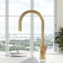Izlietne izlietnei ar ievelkamu dušu VILLEROY&BOCH Umbrella Flex zelta spalvas