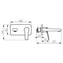 Priekšsienas izlietnes jaucējkrāns FERRO Stratos Black 180 mm, BSC3PABL
