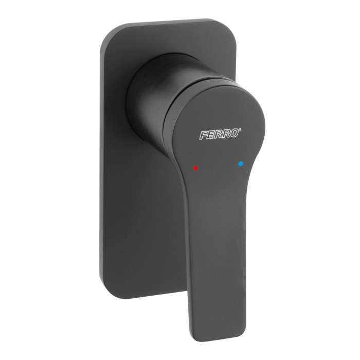 Pre-wall shower faucet FERRO Stratos Black, BSC7PABL