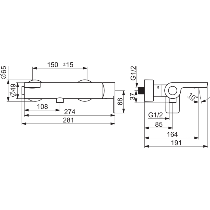 Bath-shower faucet ORAS Stela, 4840U